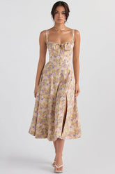 Chic EILISH Midi Bustier Corset Sun Dress-1